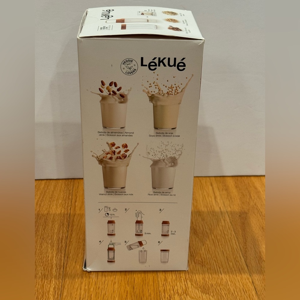 Lekue Nut & Grain Milk Maker 1 QT with Tan Lid. New in box - Picture 5 of 6